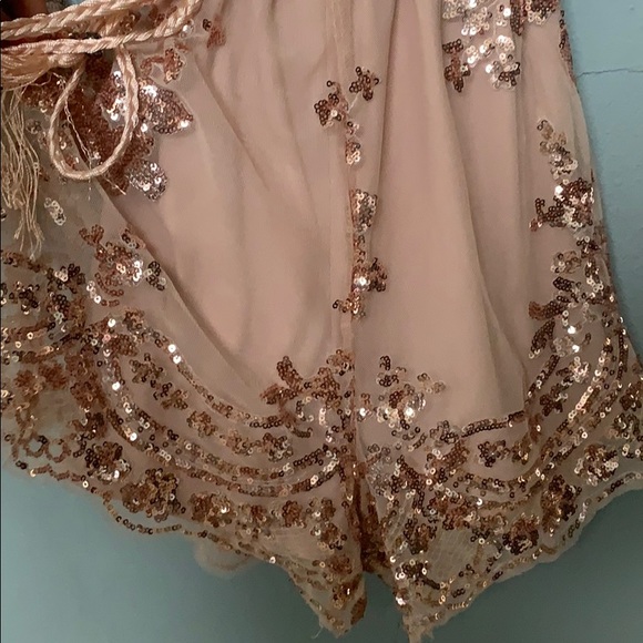 Sparkling Gold beautiful Romper/Jumpsuit - Picture 3 of 5